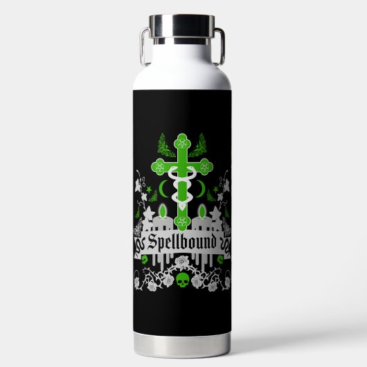 Gothic Post Punk Fashion Zubehör Trinkflasche (Vorderseite)