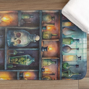Gothic Potion Flaschen - Dunkle Apotheke Badematte