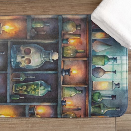 Gothic Potion Flaschen - Dunkle Apotheke Badematte