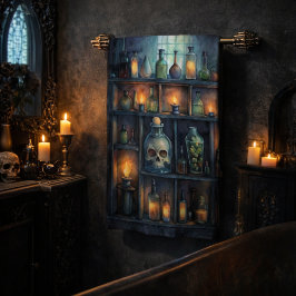 Gothic Potion Flaschen - Dunkle Apotheke Badhandtuch Set