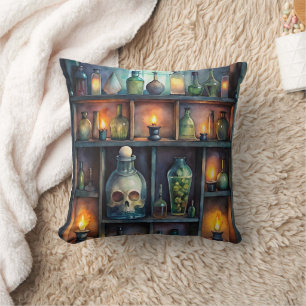 Gothic Potion Flaschen - Dunkle Apotheke Kissen