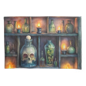 Gothic Potion Flaschen - Dunkle Apotheke Kissenbezug (Vorderseite)