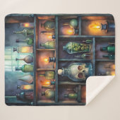 Gothic Potion Flaschen - Dunkle Apotheke Sherpadecke (Vorderseite (Horizontal))