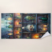 Gothic Potion Flaschen - Dunkle Apotheke Strandtuch (Vorderseite)