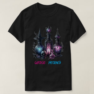 Gothic Potion Flaschen T-Shirt Dunkle Fantasy &