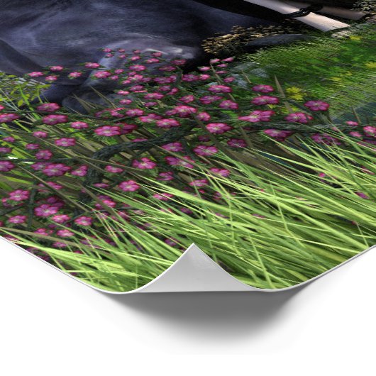 Gothic Princess & Unicorn Poster (Ecke)