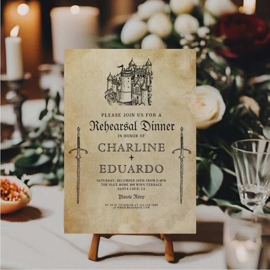 Gothic Probe Dinner Black Silver Einladung