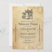 Gothic Probe Dinner Black Silver Einladung (Vorderseite)