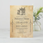 Gothic Probe Dinner Black Silver Einladung (Stehend Vorderseite)