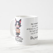 Gothic Psycho Süße Katze mit Axt Kaffeetasse (Vorderseite Links)