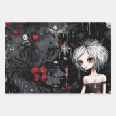 Gothic Punk Alternative Christmas Fairy Geschenkpapier Set (Vorderseite)