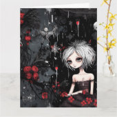 Gothic Punk Alternative Christmas Fairy Karte (Gelbe Blume)