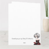 Gothic Punk Alternative Christmas Fairy Karte (Rückseite)