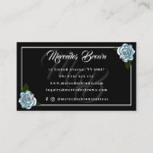 Gothic Punk Boot Rose Black Tattoo Artist Visitenkarte (Rückseite)