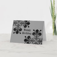 Gothic Punk Königsblüte von Damask Black Gray