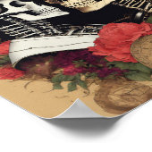 Gothic Punk Rock'n'Roll Skulls Liebe Kunst, Dichtu Poster (Ecke)