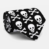 Gothic Punk Skulls & Crossbones Neck Tie Krawatte (Gerollt)