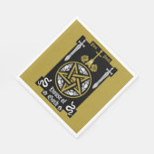 Gothic Punk Zubehör Serviette (Ecke)