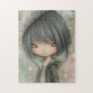 Gothic-Puppe mit Kapuze Grunge-Rätsel Puzzle