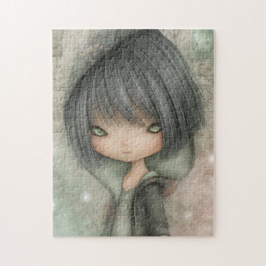 Gothic-Puppe mit Kapuze Grunge-Rätsel Puzzle (Vertikal)