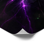 Gothic Purple Raven Wall Art Poster (Ecke)