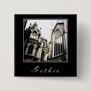 'Gothic' Quadratischer Pin Button