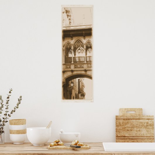 Gothic Quarter Barcelona Poster (Küche)