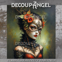 Gothic Queen of Spring Decoupage