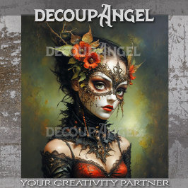 Gothic Queen of Spring Decoupage Seidenpapier