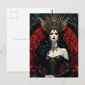 Gothic Queen Postkarte (Vorne/Hinten)