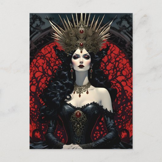 Gothic Queen Postkarte (Vorderseite)