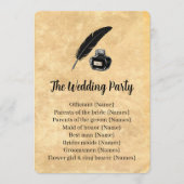 Gothic Quill Hochzeitsprogramm Programm (Vorderseite)