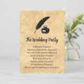 Gothic Quill Hochzeitsprogramm Programm (Stehend Vorderseite)