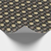 Gothic R.I.P. Headstone Celtic Cross Vollmond Art Geschenkpapier (Ecke)