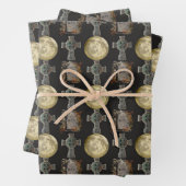 Gothic R.I.P. Headstone Celtic Cross Vollmond Art Geschenkpapier Set (Beispiel)