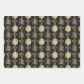 Gothic R.I.P. Headstone Celtic Cross Vollmond Art Geschenkpapier Set (Vorderseite)