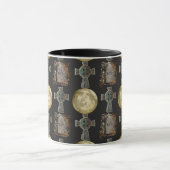 Gothic R.I.P. Headstone Celtic Cross Vollmond Art Tasse (Zentrum)
