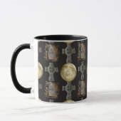 Gothic R.I.P. Headstone Celtic Cross Vollmond Art Tasse (Links)