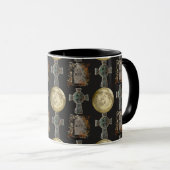 Gothic R.I.P. Headstone Celtic Cross Vollmond Art Tasse (VorderseiteRechts)