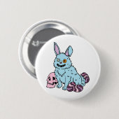 Gothic Rabbit Gothic Bunny Gothic Oster Emo Goth Button (Vorne & Hinten)