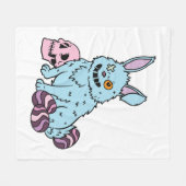 Gothic Rabbit Gothic Bunny Gothic Oster Emo Goth Fleecedecke (Vorderseite (Horizontal))