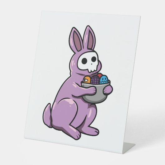 Gothic Rabbit Gothic Bunny Gothic Oster Emo Goth Sockelschild (Vorderseite)