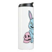 Gothic Rabbit Gothic Bunny Gothic Oster Emo Goth Thermosbecher (Nach links gedreht)