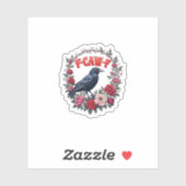 Gothic Rabe Lustiger Halloween F-Caw-F Krähe Vinta Aufkleber (Blatt)