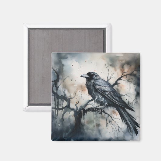 Gothic Rabe Magnet (Vorderseite/Rückseite)