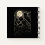 Gothic Raben & Mond Halloween Notizblock (Rückseite)