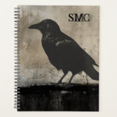 Gothic-Raben-Planer mit Monogramm Planer (Vorderseite)