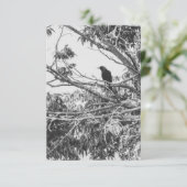 Gothic-Raben-Postkarte Einladung (Stehend Vorderseite)