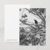 Gothic-Raben-Postkarte Einladung (Vorne/Hinten)