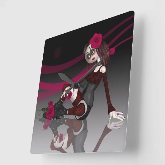 Gothic Rag Puppenuhr Quadratische Wanduhr (Winkel)